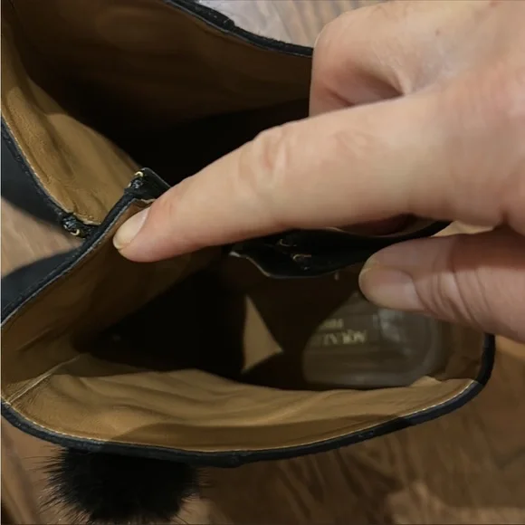 Aquazzura booties with mink Pom Pom’s - Picture 7 of 11